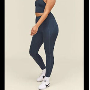Girlfriend Collective compressive high rise leggings blue womens size small